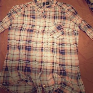 Plaid Navy blue and pink